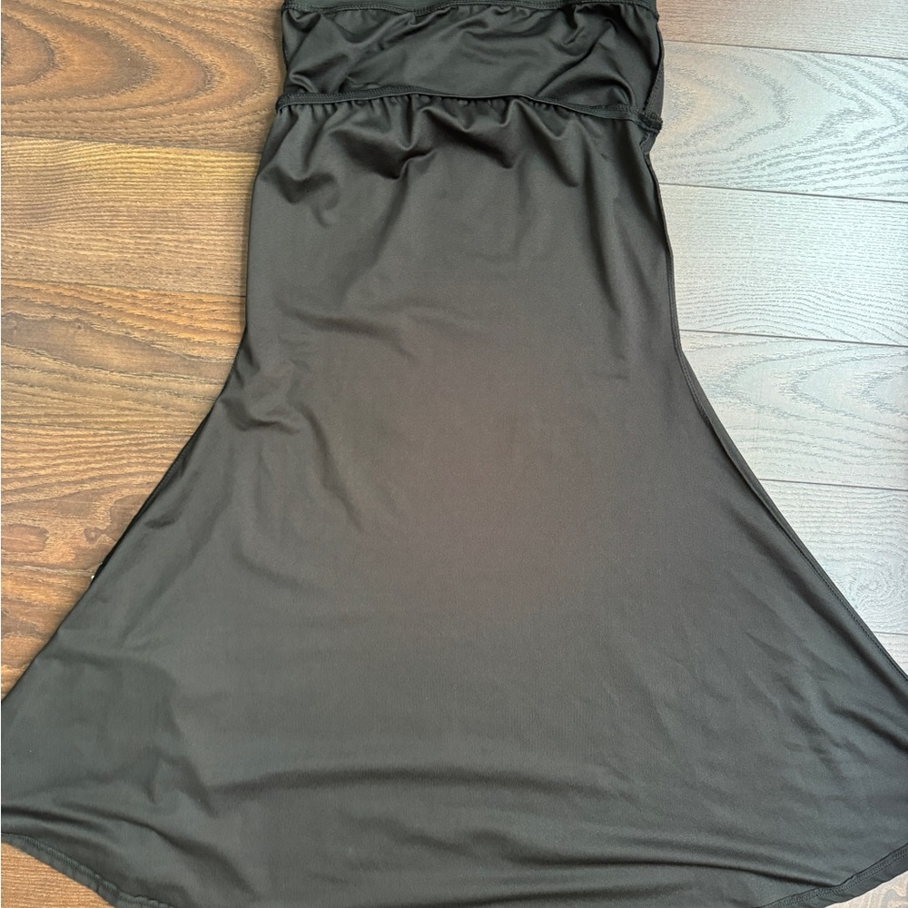 Elegant Black Italian Strapless Dress